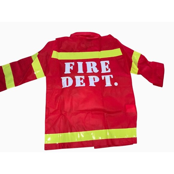 Childs Fireman Costume Outfit W/ Hat and Accessory Halloween Dress-Up - Picture 6 of 8